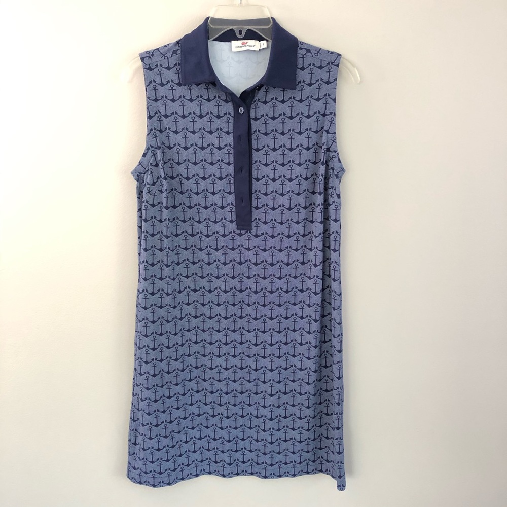 Vineyard Vines anchor print sleeveless dress